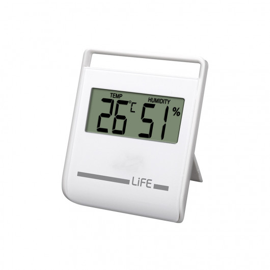 LIFE FLEXY THERMOMETER WITH HYGROMETER, WHITE COLOR