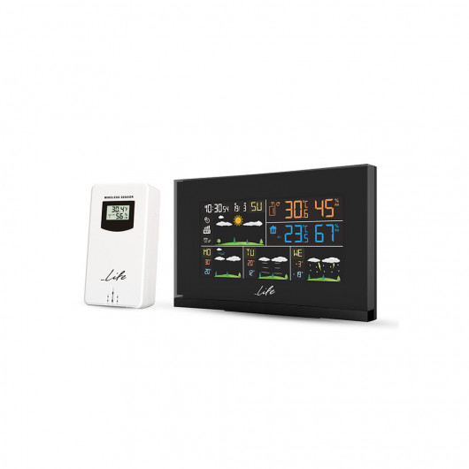 LIFE SMARTWEATHER TUNDRA CURVED Wi-Fi WEATHER STATION WITH WIRELESS OUTDOOR SENSOR