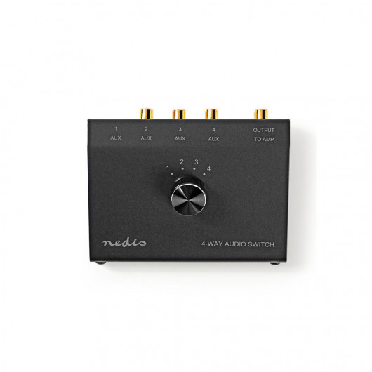 NEDIS ASWI2404BK Analogue Audio Switch 3.5 mm Female + 3x (2x RCA Female) - 2x R
