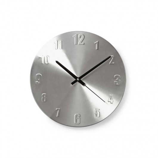 NEDIS CLWA009MT30 Circular Wall Clock, 30 cm Diameter, Aluminium