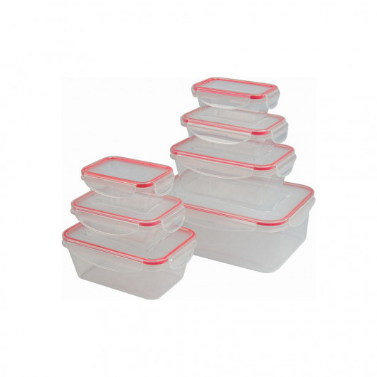 C-FHD 4008 K SET OF 7 PLASTIC FRESH FOOD CONTAINERS