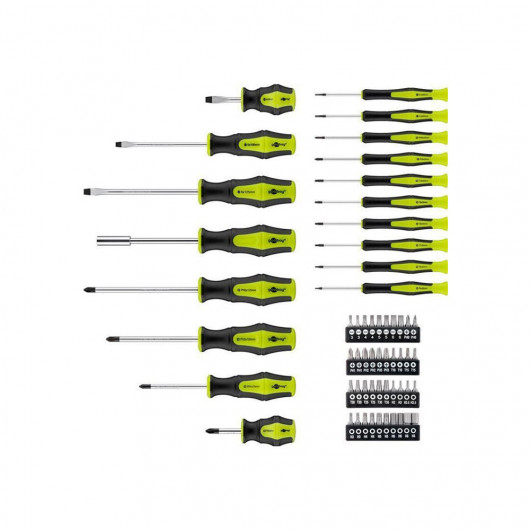 74005 58-piece precision screwdriver case for all conventional screwing and asse