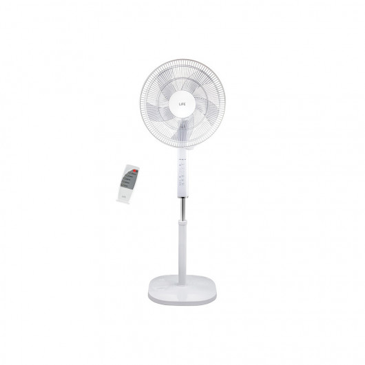 LIFE MISTRAL 16" STAND FAN WITH REMOTE CONTROL, 45W