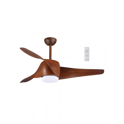 LIFE GODIVA 52" CEILING FAN 70W WITH 15W LED LIGHT AND WOODEN BLADES