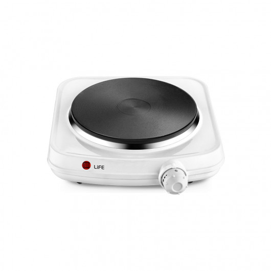 LIFE PERFECT COOK 1500W ELECTRIC SINGLE HOT PLATE, WHITE COLOR
