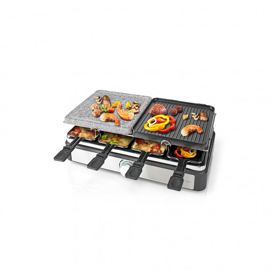 NEDIS FCRA300FBK8 Gourmet / Raclette Grill/Stone 8 Persons Temperature setting Non stick coating Rec