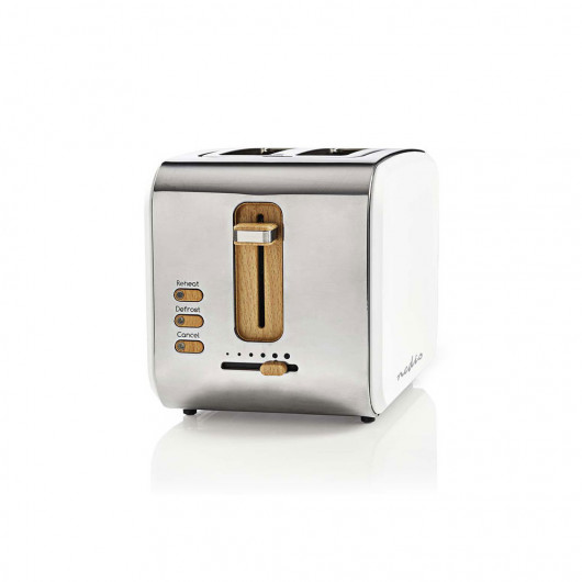 NEDIS KABT510EWT Toaster 2 Wide Slots Soft-Touch White