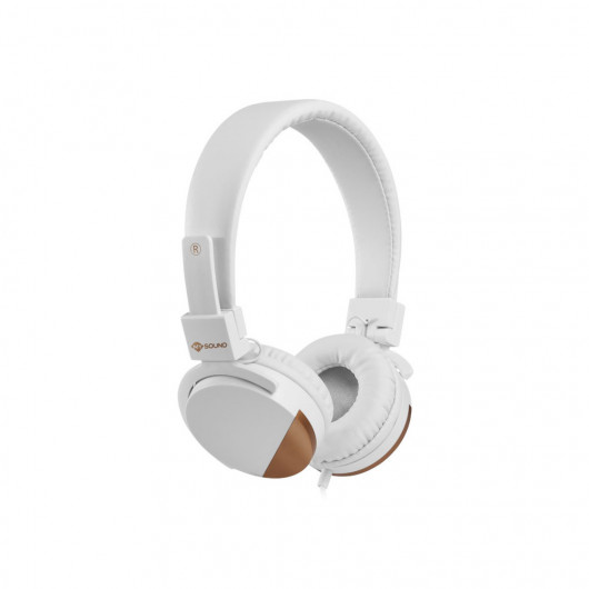 MELICONI 497458 SPEAK METAL WHITE Στερεοφωνικά ακουστικά με μικρόφωνο, με βύσμα jack 35mm, σε λευκό χρώμα