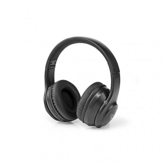 NEDIS HPBT2261BK Ασύρματα over-ear ακουστικά Active Noise Cancelling, με μικρόφωνο και σύνδεση Bluetooth, σε μαύρο χρ