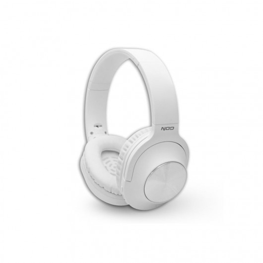 NOD PLAYLIST WHITE Bluetooth over-ear ακουστικά με μικρόφωνο, σε λευκό χρώμα