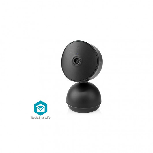 NEDIS WIFICI22CBK Wi-Fi Smart IP κάμερα Full HD 1080p, με λειτουργία Pan tilt και αισθητήρα κίνησης, σε μαύρο χρώμα