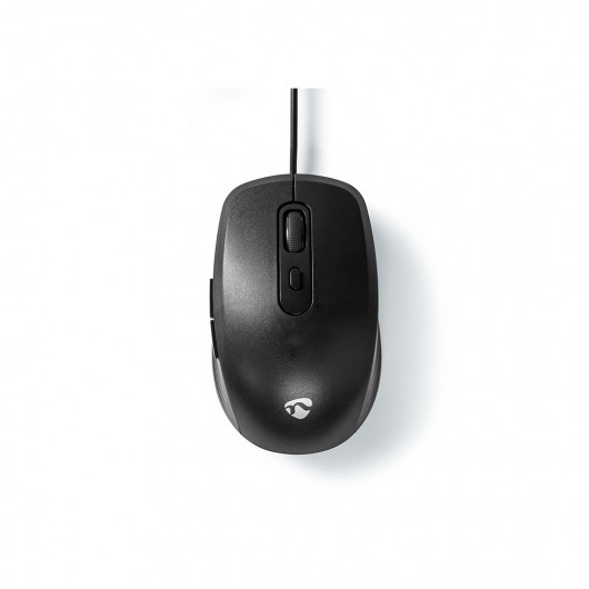 NEDIS MSWD110BK Ενσύρματο ποντίκι με ανάλυση έως και 3600dpi, σε μαύρο χρώμα