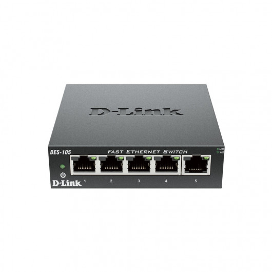 D-LINK DES-105 5-Port Fast Ethernet Unmanaged Desktop Switch