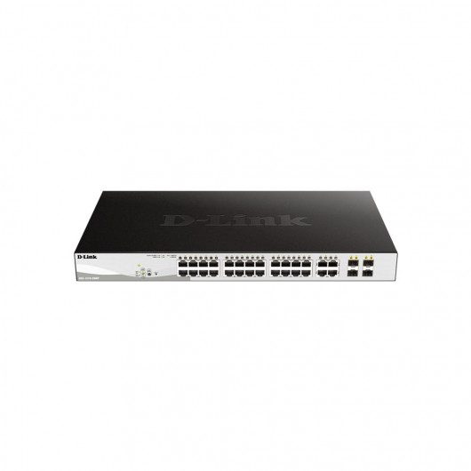 D-LINK DGS-1210-28MP 28-Port Max Poe Gigabit Smart Managed switch, 24xPoE & 4xSFP ports, 370W