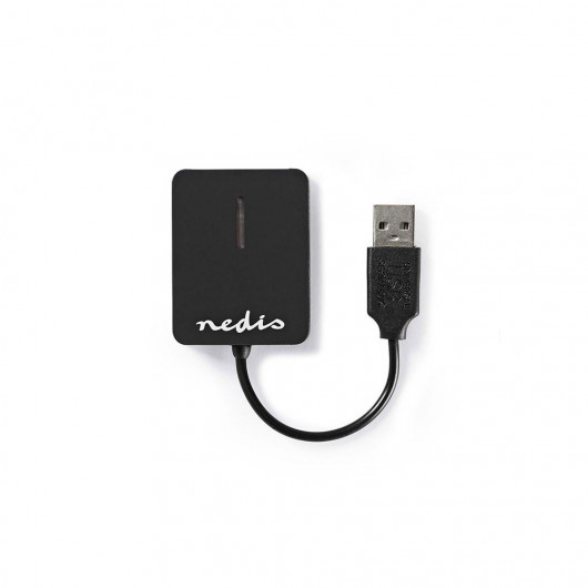 NEDIS CRDRU2300BK Card reader All-in-One USB 20, με ενσωματωμένο καλώδιο