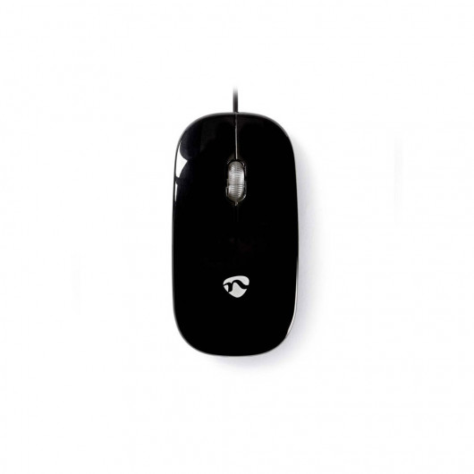 NEDIS MSWD200BK Εξαιρετικά λεπτό οπτικό ποντίκι USB, 1000 DPI σε μαύρο χρώμα