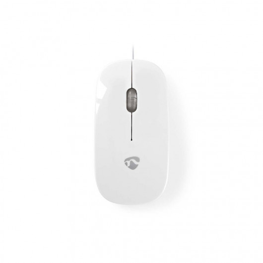 NEDIS MSWD200WT Εξαιρετικά λεπτό οπτικό ποντίκι USB, 1000 dpi σε άσπρο χρώμα