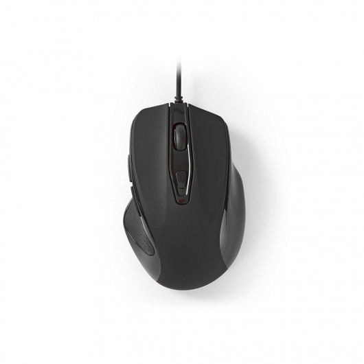 NEDIS MSWD400BK Ενσύρματο ποντίκι με ανάλυση έως και 3200dpi, σε μαύρο χρώμα