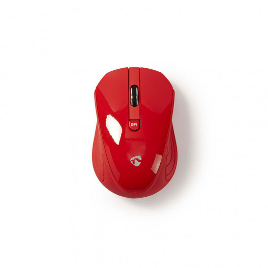 NEDIS MSWS400RD Ασύρματο οπτικό ποντίκι, 1600dpi σε κόκκινο χρώμα