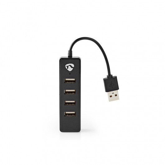 NEDIS UHUBU2420BK USB 20 Hub 4 θυρών, σε μαύρο χρώμα