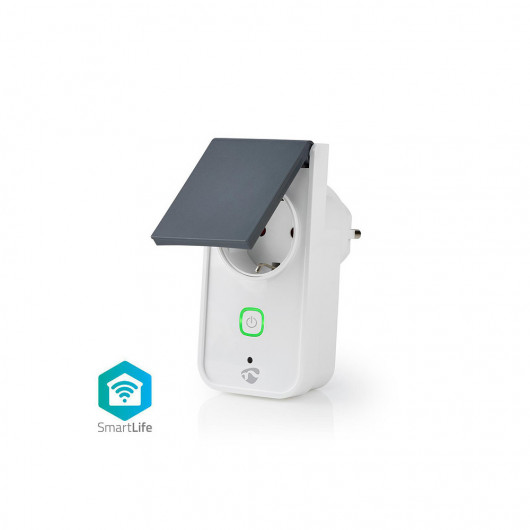 NEDIS WIFIPO120FWT Wi-Fi Smart Plug εξωτερικού χώρου, 16Α, με μετρητή κατανάλωσης ενέργειας