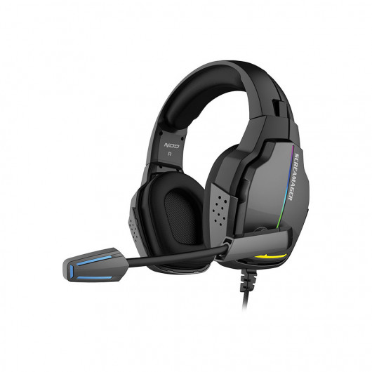 NOD SCREAMAGER Gaming headset με αναδιπλούμενο μικρόφωνο και rainbow RGB LED φωτισμό