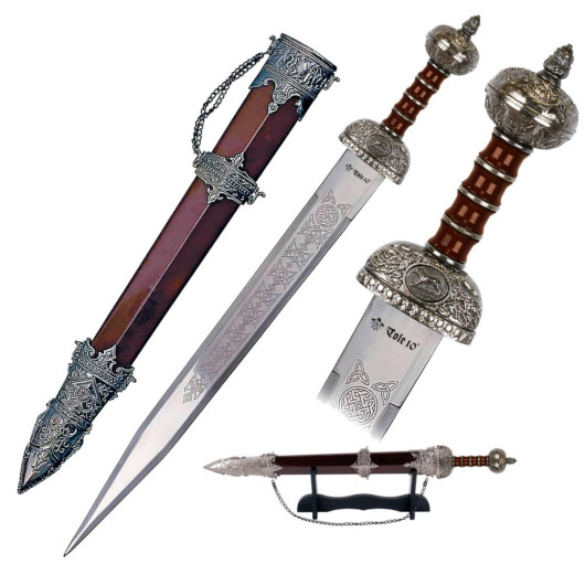 ΣΠΑΘΙ TOLE10 sword with ornated sheath & stand, 32680
