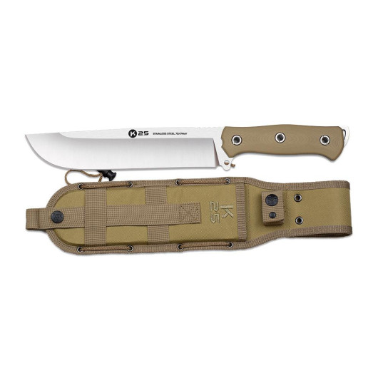 ΣΟΥΓΙΑΣ K25 G10/CNC machete. Coyote. Blade 22,00cm, 32670