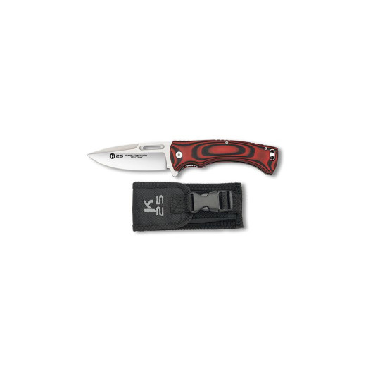 ΣΟΥΓΙΑΣ K25, CNC/G10 penknife. Black-red. Bl 9.80cm, 18867