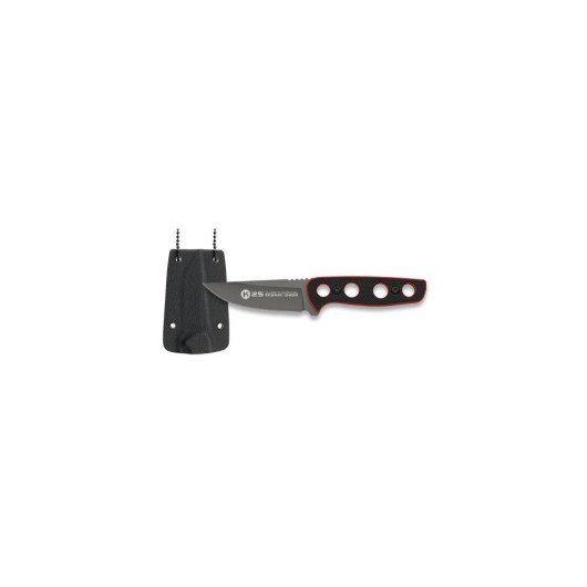 ΜΑΧΑΙΡΙ K25 G10 knife. Red-black. 13.50cm, 32690