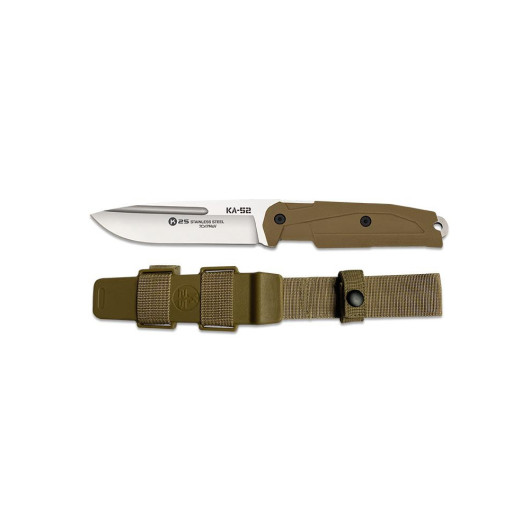 ΜΑΧΑΙΡΙ K25 KA-52 knife. Coyote rubber handle, 11.50cm, 32687