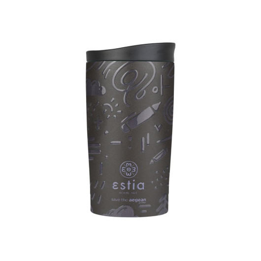 ESTIA ΘΕΡΜΟΣ TRAVEL MUG SAVE THE AEGEAN 350ml NOIR ECHO