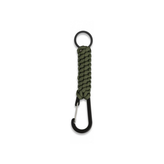 ΜΠΡΕΛΟΚ Albainox Snap hook with paracord and ring. Green, 33947-VE