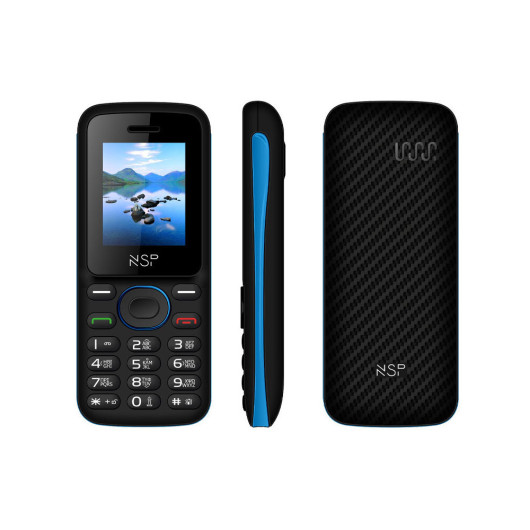 NSP 1800DS BLACK / BLUE (Ελληνικό Μενού) Κινητό τηλέφωνο Dual SIM με Bluetooth και οθόνη 1.