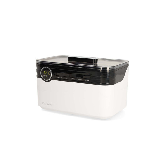 NEDIS JECL120WT Ψηφιακή συσκευή καθαρισμού υπερήχων 70W, σε λευκό χρώμα
