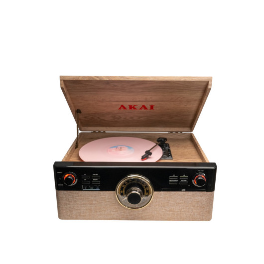 Αkai ATT-300CC Πικάπ με υποδοχή για CD και κασέτα, με Bluetooth, USB, FM, AUX, RCA και υποδοχή ακουστικών-2x9W RMS