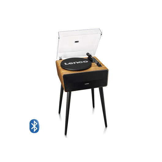 LENCO LS-570OKRecord player with built-in speakers and Bluetooth - Record player on legs, οakwood.