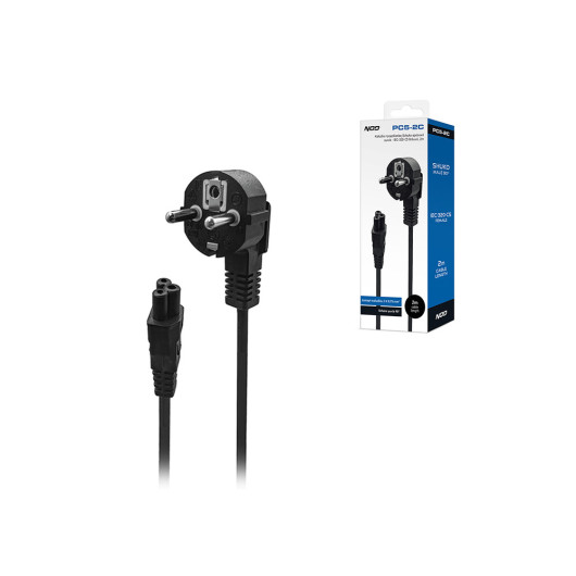 NOD PC5-2CPower cable Schuko male angled - IEC-320-C5 female, 2m