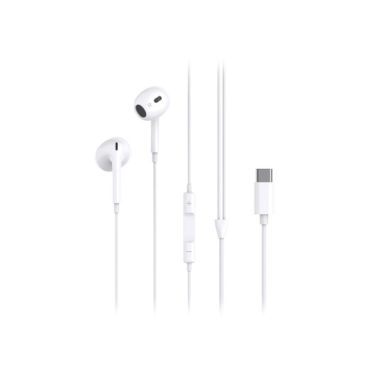XO EP74Fourth generation earphones with Type-C plug in white color