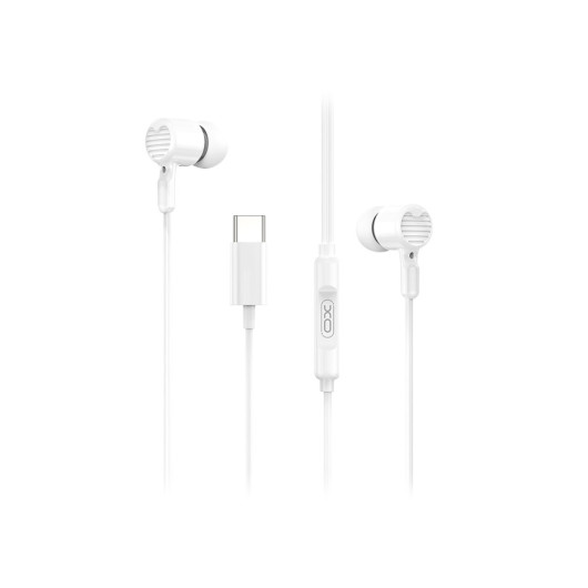XO EP81Earphones with microphone and Type-C plug in wihte color