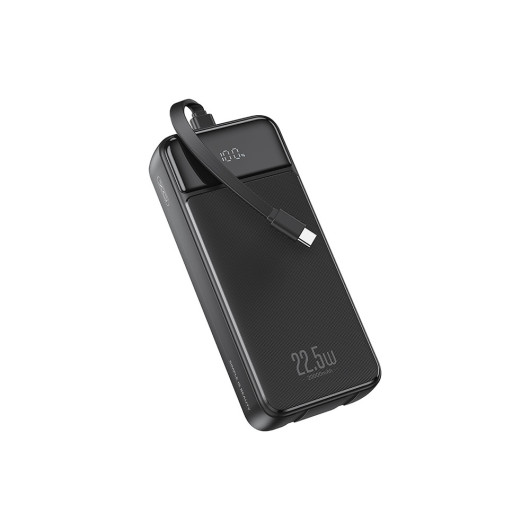 XO PR275Power Bank with 3 built-in cables (2x USB-C, LIGHTNING), 20000mAh