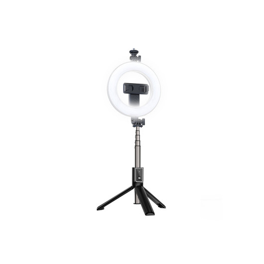 XO SS12Foldable selfie stick with ring light, Bluetooth function and built-in tripod