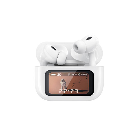 XO X36Wireless earphones with noise cancellation function and touch screen, in white color