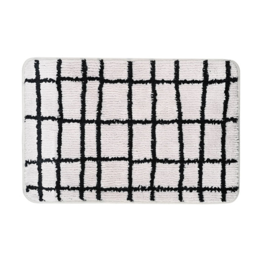 ESTIA ΤΑΠΕΤΟ ΜΠΑΝΙΟΥ CAGE 40x60cm 100% ΜΙΚΡΟΪΝΕΣ ΓΚΡΙ-ΜΑΥΡΟ