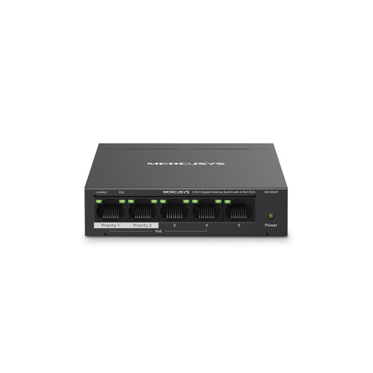 MERCUSYS MS105GP5-Port Gigabit desktop switch with 4-Port PoE+