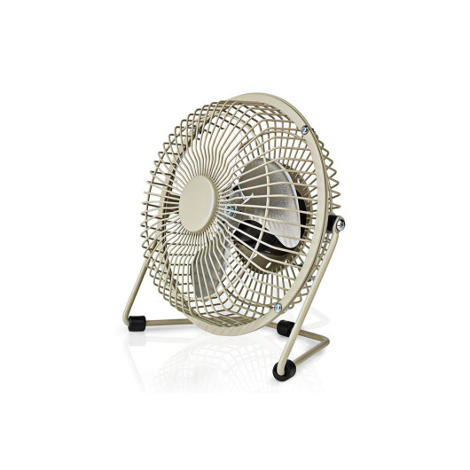 NEDIS FNDK1GY15Table Fan USB Powered Diameter: 150 mm 3W 1-Speed Vintage Grey