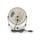 NEDIS FNDK1GY15Table Fan USB Powered Diameter: 150 mm 3W 1-Speed Vintage Grey Tapanda.eu