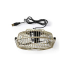 NEDIS FNDK1GY15Table Fan USB Powered Diameter: 150 mm 3W 1-Speed Vintage Grey Tapanda.eu