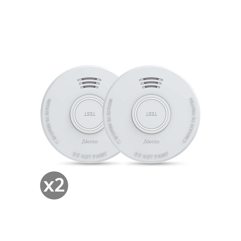 ALECTO SD110 X2Stand alone smoke alarm with 1 year battery, white color 2pcs. eshop