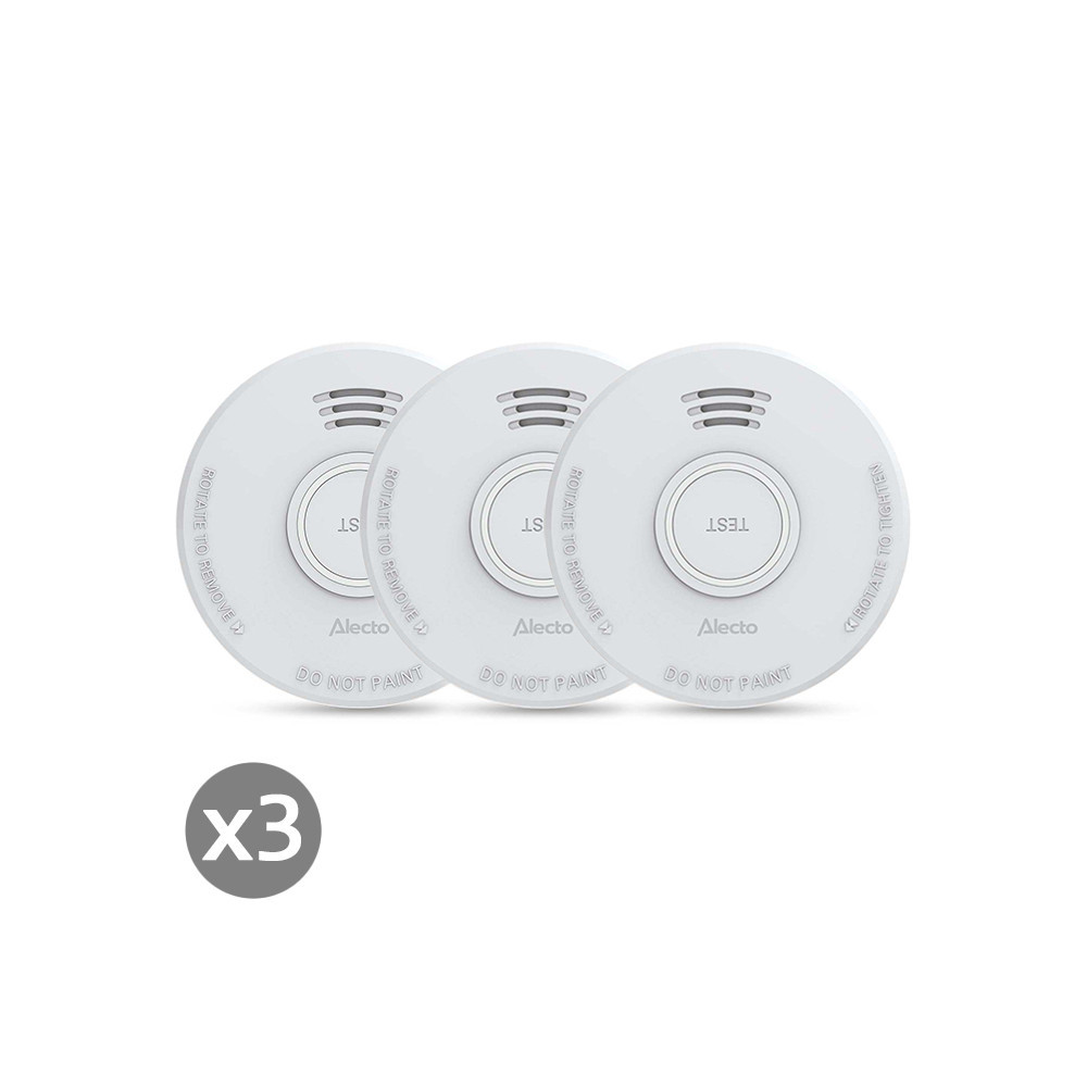 ALECTO SD110 X3Stand alone smoke alarm with 1 year battery, white color 3pcs. eshop